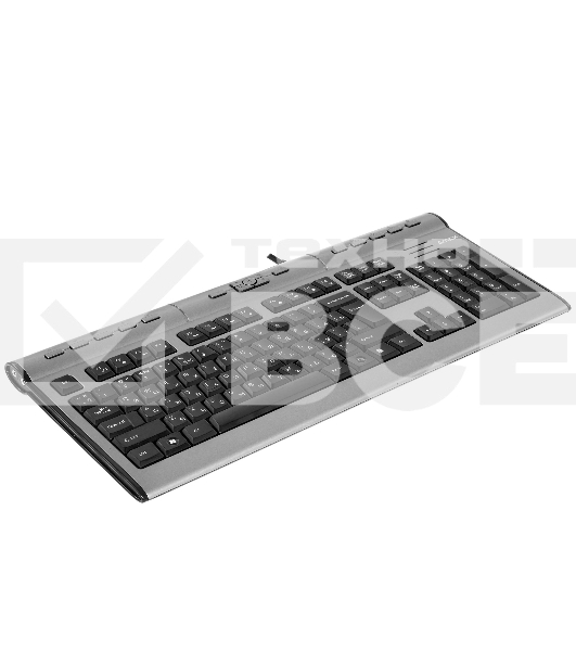 Клавиатура проводная A4Tech KLS-7MUU USB серебристый/черный