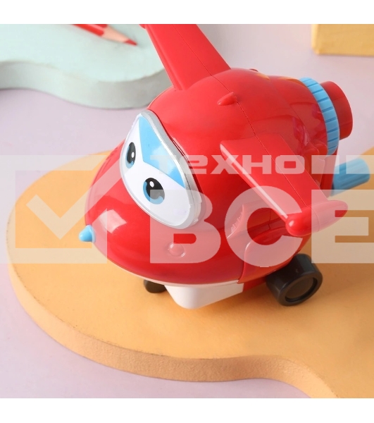 Точилка для карандашей механическая Deli EH517 Super Wings 1 отверстие пластик красный коробка (упак.:1шт)