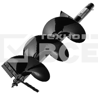 Шнек для грунта Denzel ER-200, диаметр 200 мм, длина 800 мм, соединение 20 мм, съемный нож