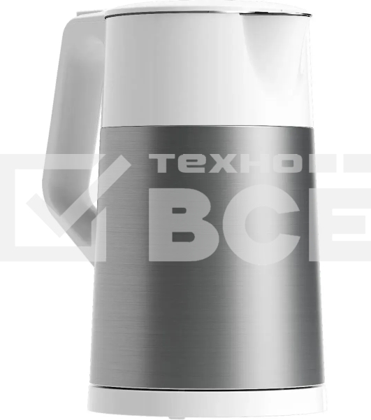 Чайник электрический Midea MK-8010, мощность 1800 Вт, объем 1.7 л, двойные стенки из нержавеющей стали, автоматика STRIX