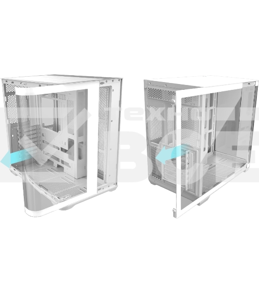 Корпус без блока питания Raijintek ATREUS BT4, Midi-Tower, TG, 4x120мм ARGB, 2xUSB-A 3.0 + 1xUSB Type-C , E-ATX, ATX, mATX, mITX White