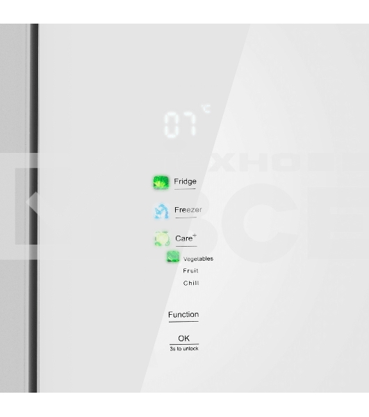 Холодильник Maunfeld MFF192NFPW01 Inverter белый трехкамерный 334/184л морозилка снизу, No Frost, Side by Side