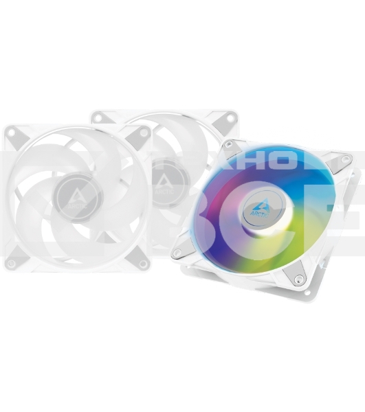 Комплект вентиляторов для корпуса Arctic P12 PWM PST A-RGB (3 шт.) белый, 120 мм, 2000 об/мин, 22.5 дБ, 4 pin