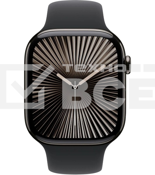 Смарт-часы Apple Watch S10 46mm Jet черный Aluminium Case/черный SB M/L  A2999 195949572432