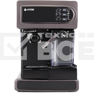 Кофеварка рожковая Vitek VT-1517 VT фиолетовый, исп. кофе - молотый, 1.65 л, 1238 Вт, 15 Бар
