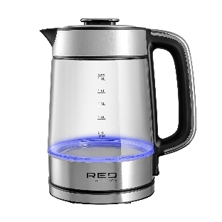 Чайник электрический Red Solution G104 1.7 л, 2200 Вт, черный/серебристый, нержавеющая сталь/стекло/пластик