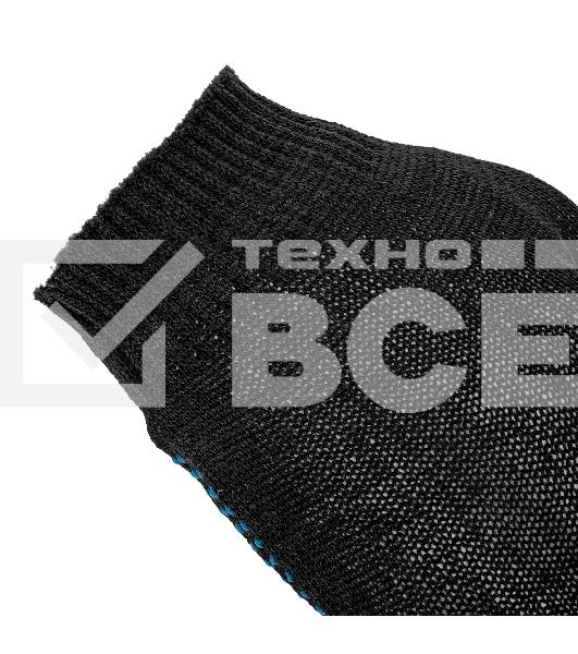 Перчатки трикотажные Сибртех х/б, 200 пар, ПВХ точка, 4 нити, 10 класс