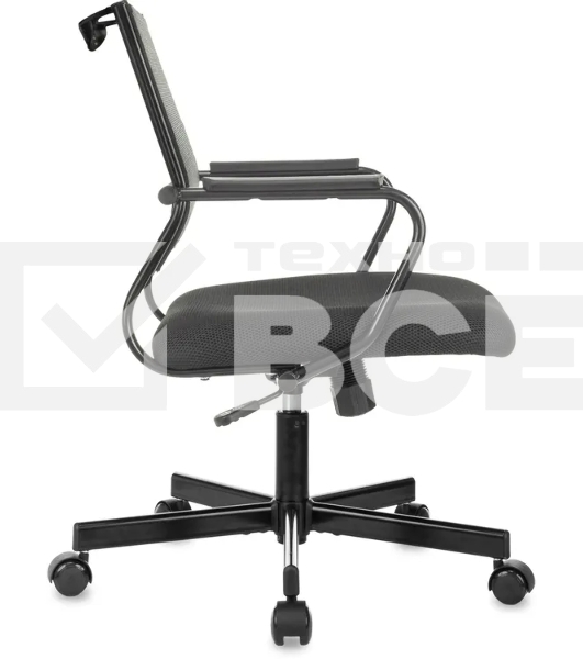 Кресло Бюрократ CH Balance-Low черный экокожа низк.спин. крестов. металл