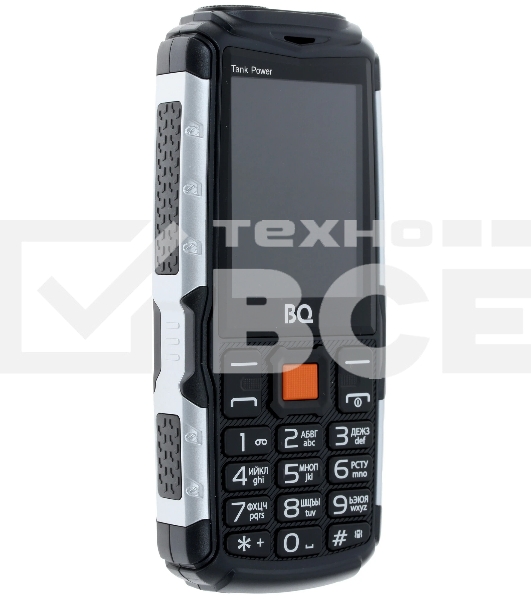 Мобильный телефон BQ 2430 Tank Power черный/серебристый