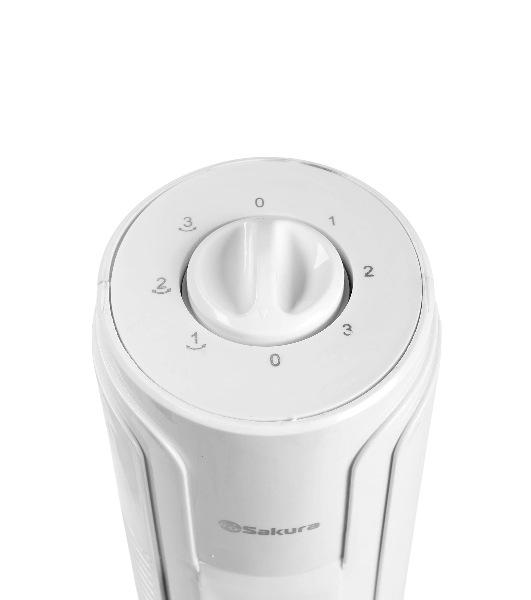 Вентилятор Sakura SA-19BK белый, напольный, 45 Вт, 3 скорости, 40 см