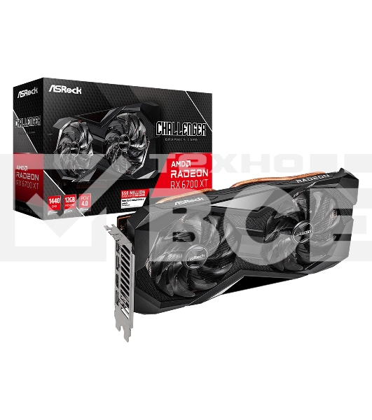 Видеокарта Asrock Radeon RX 6700 XT Challenger D 12Gb