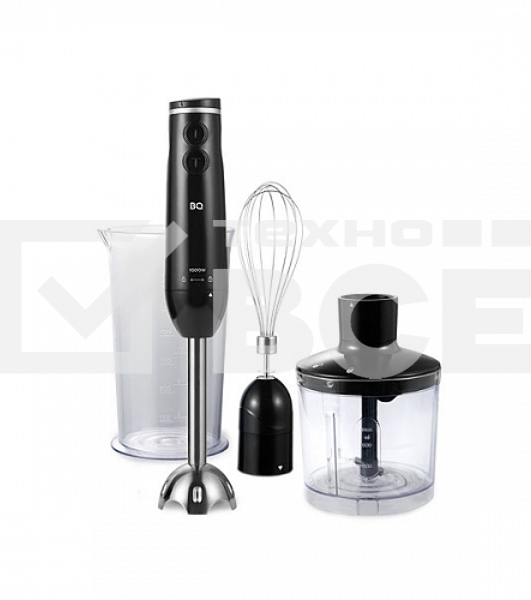 Блендер погружной BQ HB1031SS Black, Мощность 1000 Вт