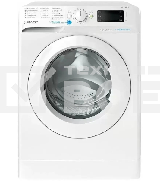 Стиральная машина Indesit BWSE 81293X WWV RU белый, загрузка фронтальная 8 кг, 1200 об/мин., класс: А