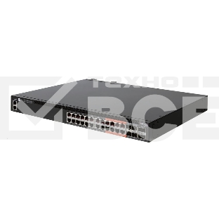 Коммутатор 4610-30P-O-AC-F Edge-corE AS4610-30P, 24-Port GE RJ45 port PoE+, last 8 ports Ultra-PoE, 960W PoE Bugdet, 4x10G SFP+, 2 port 20G QSFP+ for stacking, Broadcom Helix 4, Dual-core ARM Cortex A9 1GHz, dual 110-230VAC 600W hot-swappable PSUs, one fi