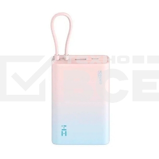 Внешний аккумулятор ZMI 10000mAh Powerbank with build-in Charging Cable color P17 розовый
