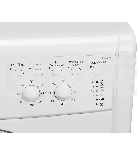 Стиральная машина Indesit IWSC 6105 белый, загрузка фронтальная 6 кг, 1000 об/мин., класс: А