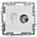 Розетка двойная IEK BRITE BR-AK20-1-K01 TV+RJ45 кат.5E РТВ/РК12-БрБ белый, фото5