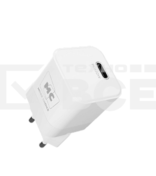 Сетевое зарядное устройство MORE CHOICE (4620202555816) NC86 1Type-C 3.0A PD 20W, белый