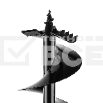 Шнек для грунта Denzel ER-200, диаметр 200 мм, длина 800 мм, соединение 20 мм, съемный нож, фото2