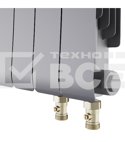 Радиатор биметаллический Royal Thermo Infinity 300 Silver Satin VR80 - 8 секц.