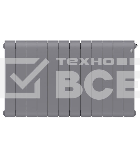 Радиатор биметаллический Royal Thermo Infinity 500 Silver Satin - 12 секц.