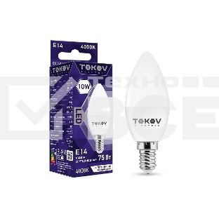 Лампа светодиодная TOKOV ELECTRIC 10Вт С37 4000К Е14 176-264В