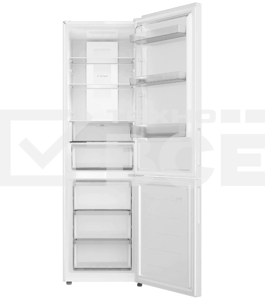 Холодильник Candy CFN6200WDC белый двухкамерный 227/91л морозилка снизу, No Frost