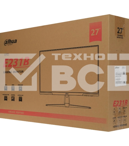 Монитор 27' Dahua LM27-E231BN IPS 1920x1080, 200 Гц, 1 мс, 16:9, 350 кд/м², HDMI 2.0, DP 1.4, 3.5 мм, HDR10, Adaptive-Sync, черный