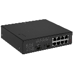 Коммутатор Hikvision DS-3T0310P, 8×100 Мбит/с PoE+ + 2×1 Гбит/с SFP, неуправляемый, фото 1