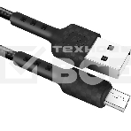 Кабель Defender F181, USB 2.0 (AM) - microUSB 2.0 (BM), 1метр, 2.4А, нейлоновая оплетка, чёрный, фото 1