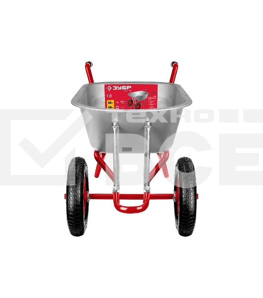 Тачка Зубр Т-21 садово-строительная двухколесная, 180 кг 39952