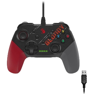 Геймпад A4Tech Bloody GP30 Sports черный/красный USB виброотдача обратная связь
