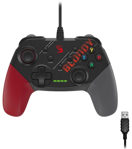 Геймпад A4Tech Bloody GP30 Sports черный/красный USB виброотдача обратная связь