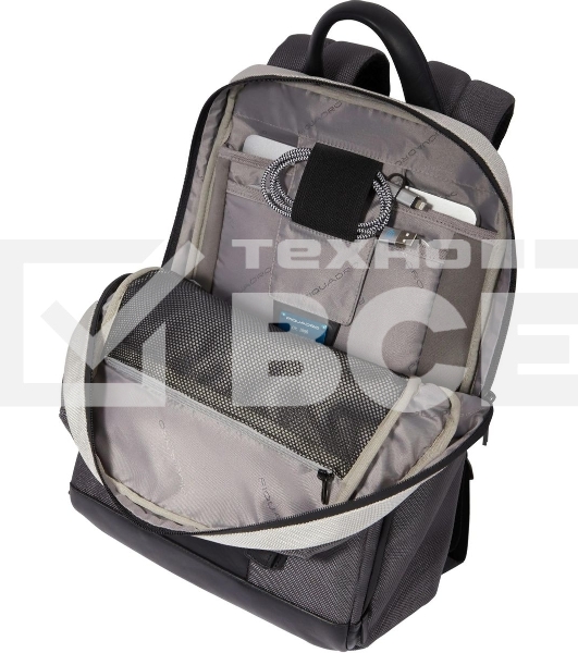 Рюкзак Piquadro Brief2 Special CA3214BR2S/GRN, нейлон/натур.кожа, серый/черный