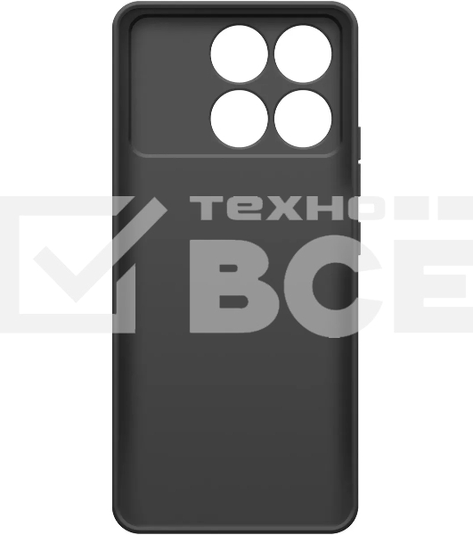 Чехол (клип-кейс) BoraSCO для Xiaomi POCO F6 Pro Silicone Case черный