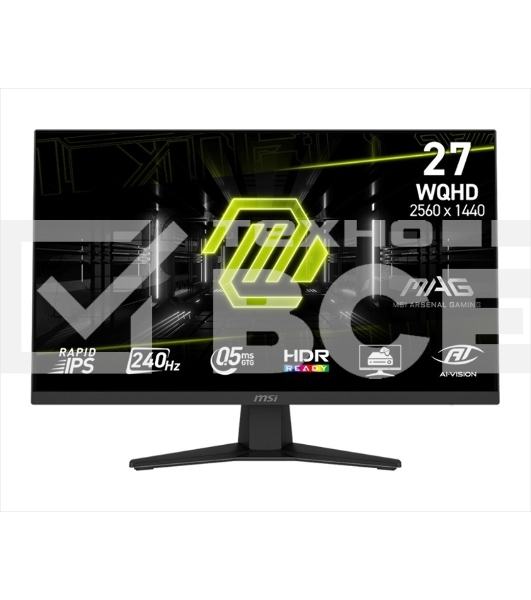 Монитор 27' MSI MAG 274QF X24 IPS 2560x1440, 240 Гц, 0.5 мс, 16:9, 250 кд/м², 2xHDMI 2.0b, DP 1.4a, 3.5 мм, FreeSync, полуматовый экран, черный