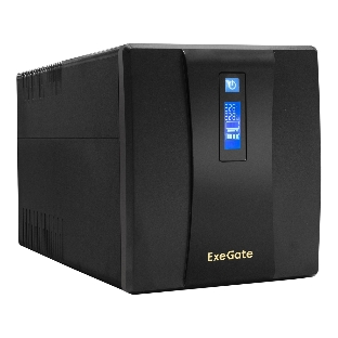 Источник бесперебойного питания ExeGate SpecialPro Smart LLB-1600.LCD.AVR.4SH 1600VA/950W, LCD, AVR, 4*Schuko, черный