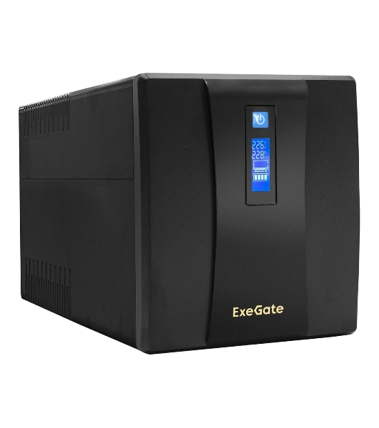Источник бесперебойного питания ExeGate SpecialPro Smart LLB-1600.LCD.AVR.4SH 1600VA/950W, LCD, AVR, 4*Schuko, черный