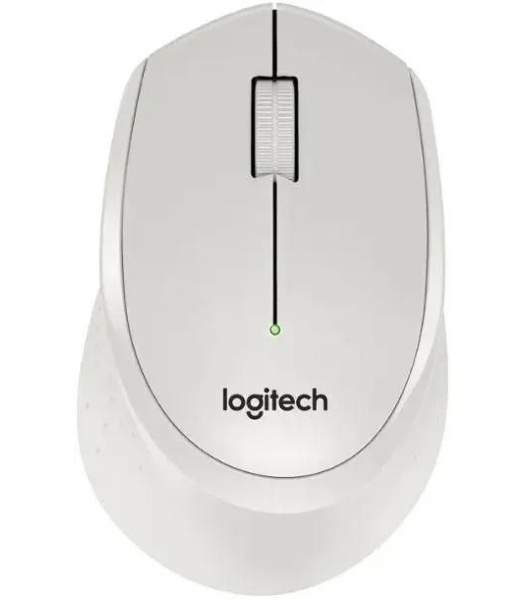 Мышь беспроводная Logitech M330 SILENT PLUS белый, 1000 dpi, радиоканал, USB, кнопки - 3