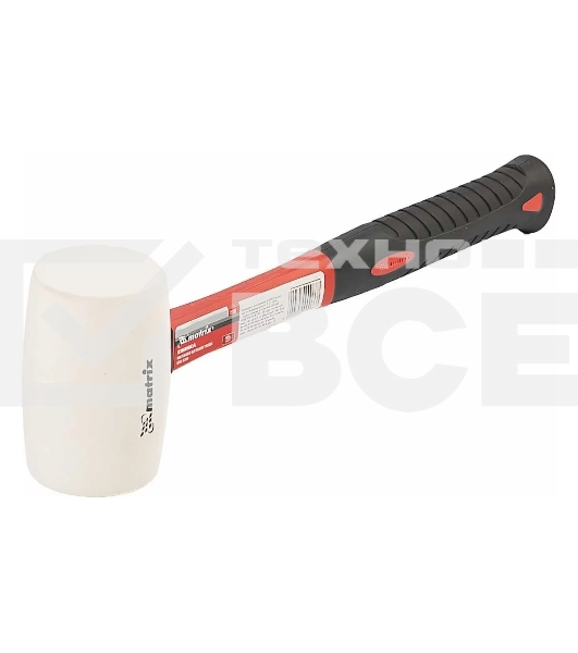 Киянка Matrix 11195 резиновая, 225 г, белая резина, фибергласовая рукоятка