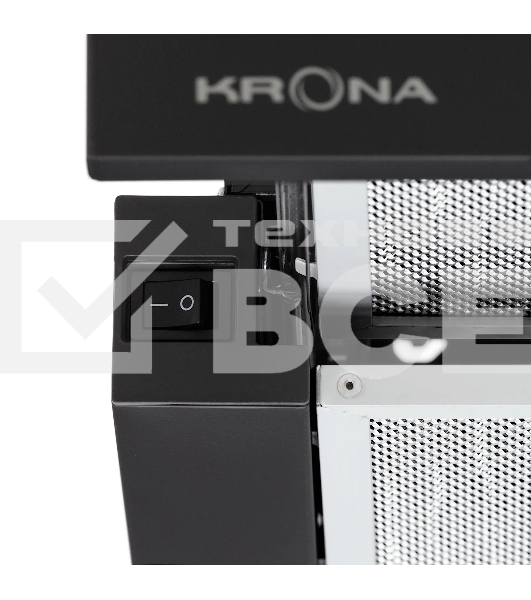 Вытяжка кухонная Krona KAMILLA T 600 BLACK (1 мотор)