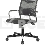 Кресло Бюрократ CH Balance-Low черный экокожа низк.спин. крестов. металл, фото9