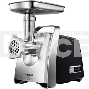 Мясорубка электрическая Bosch MFW68640 черный, 2200 Вт, 4.3 кг/мин, реверс, металлический лоток, насадки - 8