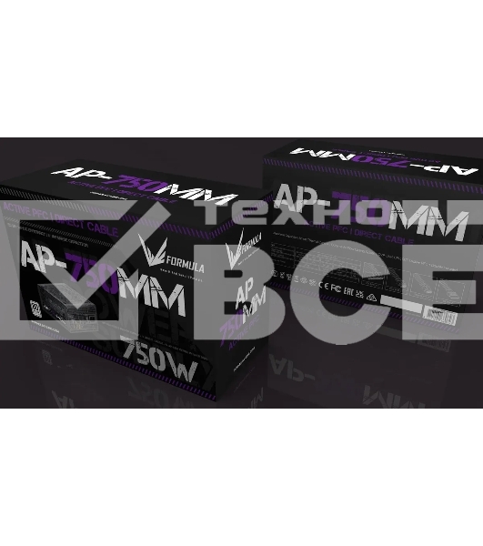 Блок питания Aerocool / Formula ATX 750W AP-750ММ 80 PLUS WHITE (20+4pin) APFC 120mm fan 6xSATA RTL