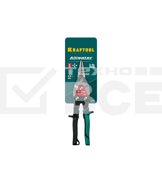 Ножницы по металлу KRAFTOOL 2328-S Alligatorпрямые, Cr-Mo, 260 мм