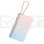 Внешний аккумулятор ZMI 10000mAh Powerbank with build-in Charging Cable color P17 розовый, фото3