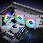 Система водяного охлаждения Thermaltake TH240 V2 Ultra Snow ARGB Soc-AM5/AM4/1200/1700/1851 белый 4-pin 25.8dB Al+Cu LCD Ret (CL-W404-PL12SW-A), фото6