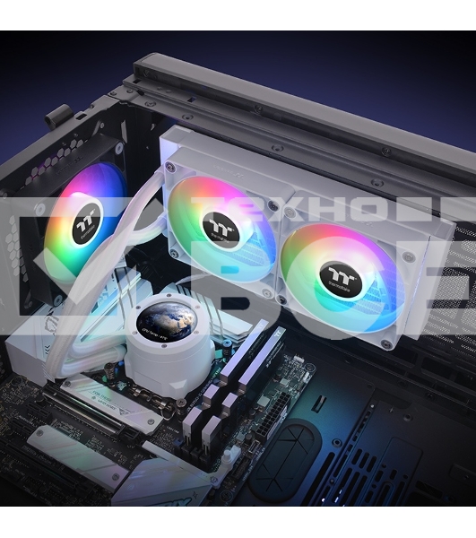 Система водяного охлаждения Thermaltake TH240 V2 Ultra Snow ARGB Soc-AM5/AM4/1200/1700/1851 белый 4-pin 25.8dB Al+Cu LCD Ret (CL-W404-PL12SW-A)