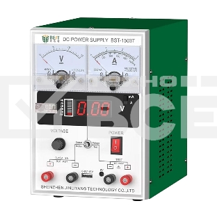 Лабораторный источник питания BESTOOL BST-1503T 15В, 3А, цифровой и аналоговый дисплей, 1 канал