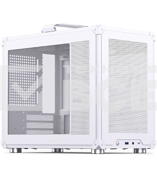 Корпус без блока питания JONSBO C6 MAX Handle, Mini-Tower, TG, no fan, 1xUSB-A 3.0 + 1xUSB-C 3.1, mATX, mITX White